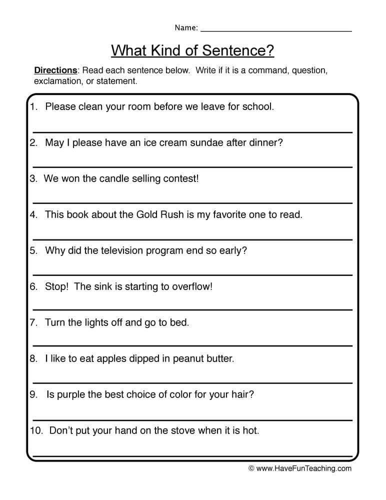 Types of Free Printable Worksheets