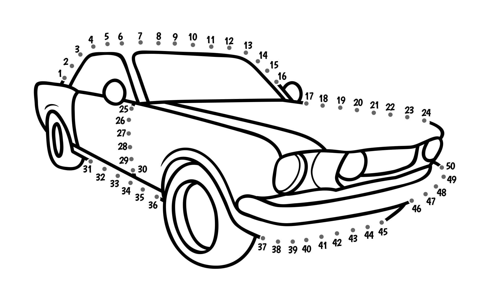 Vehicle Dot-to-Dot Printables