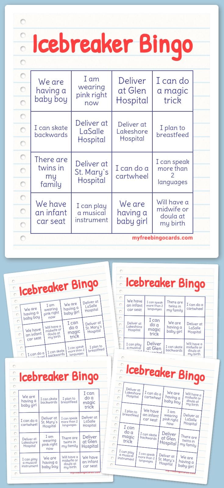 Virtual Icebreaker Bingo